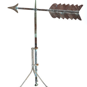 Appraisal: Three American Cast and Molded Metal Weathervanes th Century comprising