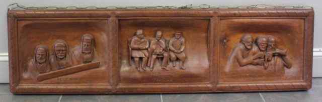 Appraisal: Carved Plaque of the Yalta Conference Churchill Stalin and De