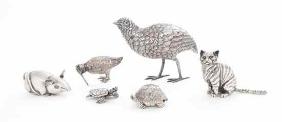 Appraisal: A Collection of Silver Animals of various makers and silver