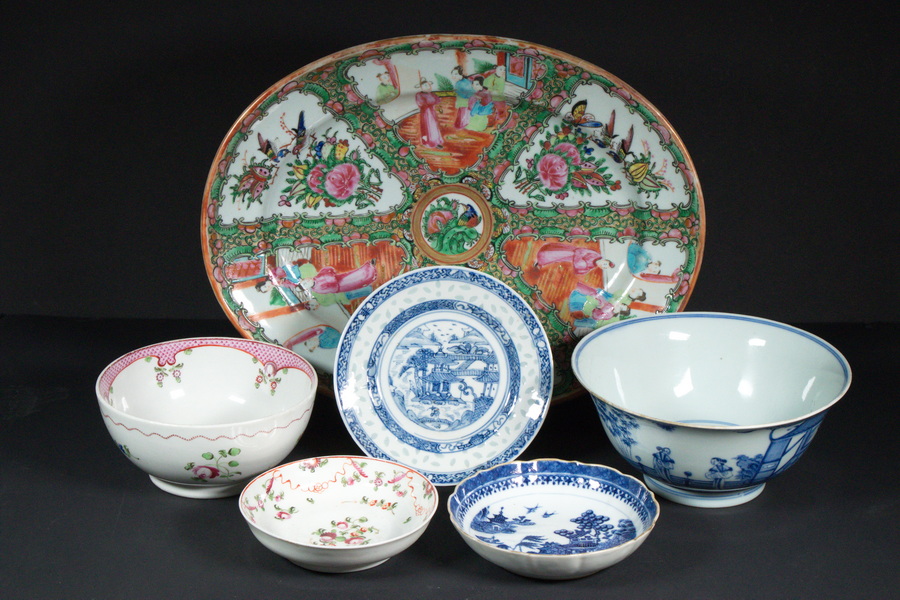 Appraisal: PCS CHINESE PORCELAIN Lot of Assorted Chinese Porcelain Dishes incl