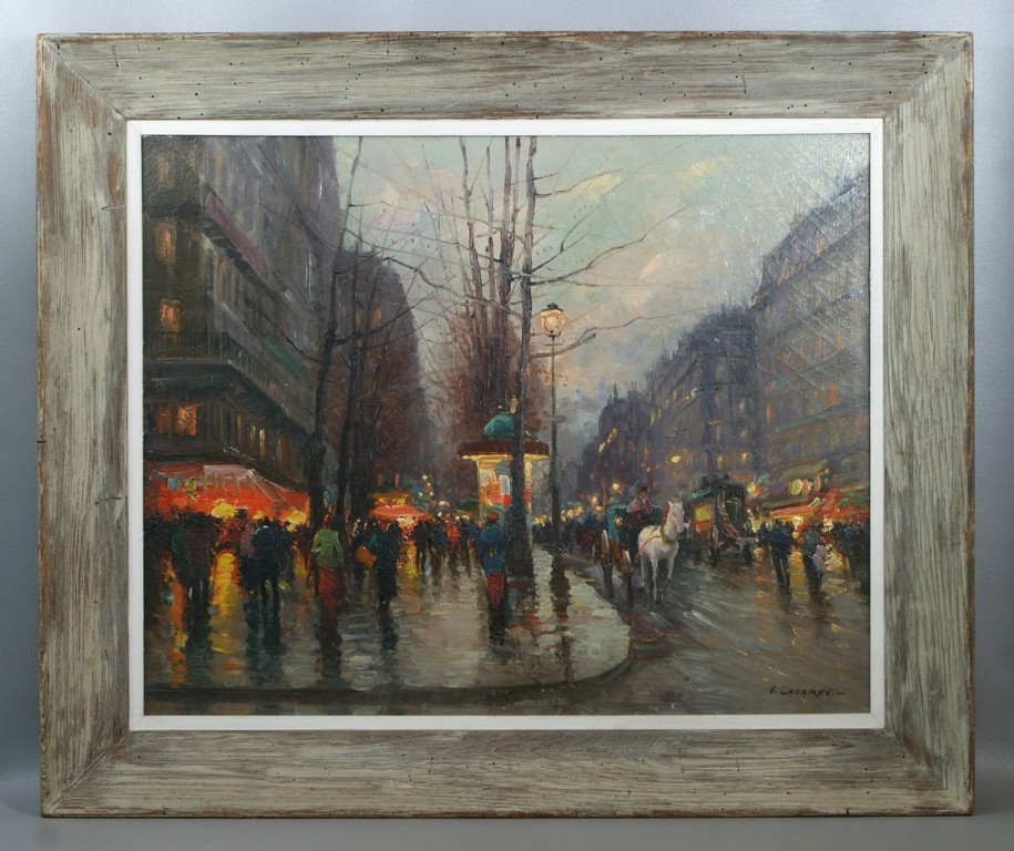 Appraisal: Victor Lazarev Russian American b o c Parisian Street at