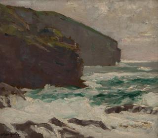 Appraisal: Paul Dougherty Carmel cliffs estate stamped lower left oil on