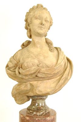 Appraisal: A late th century French terracotta bust of a young