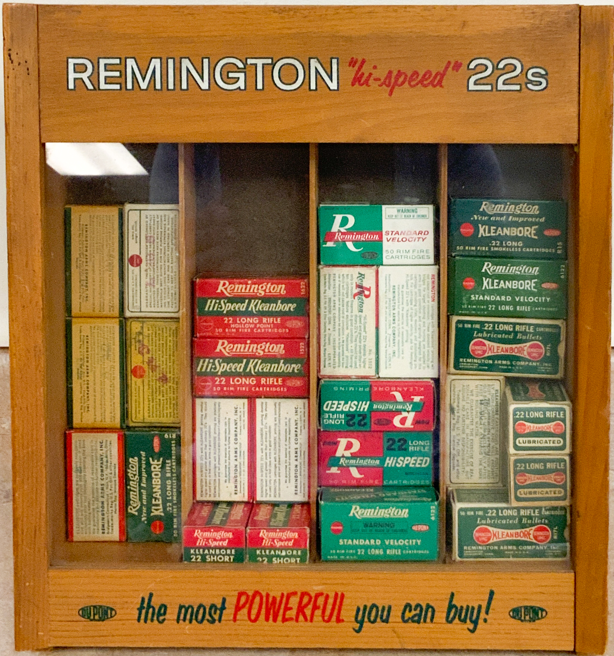 Appraisal: REMINGTON HI-SPEED COUNTER DISPLAY Approximately full boxes Remington Kleanbore