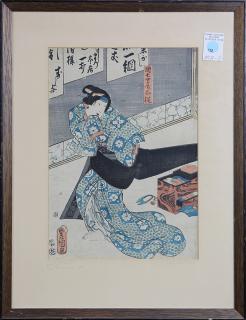 Appraisal: Japanese Woodblock Print Toyokuni c Utagawa Toyokuni III Japanese -