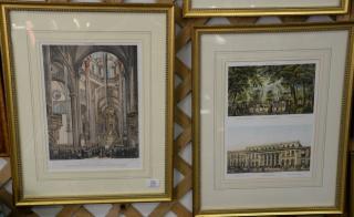 Appraisal: Set of four colored lithographs after C Castry Mexico Y