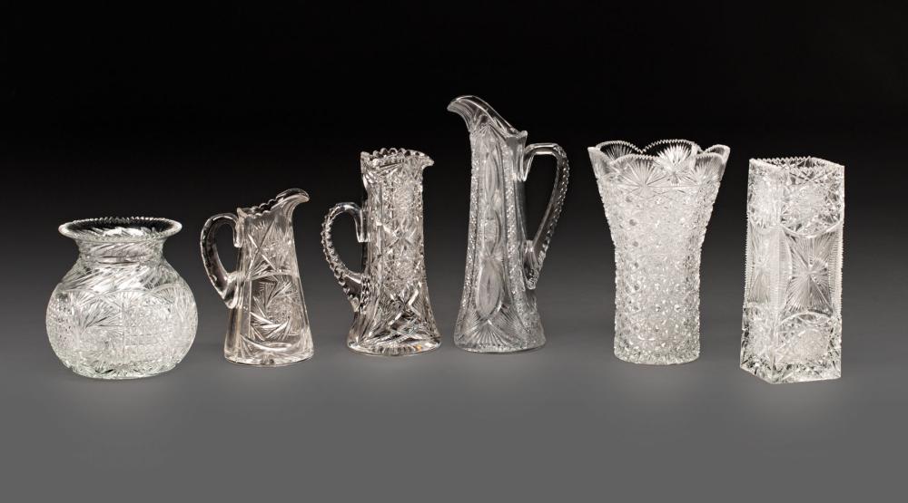 Appraisal: Collection of Cut Glass incl pitchers h in to in