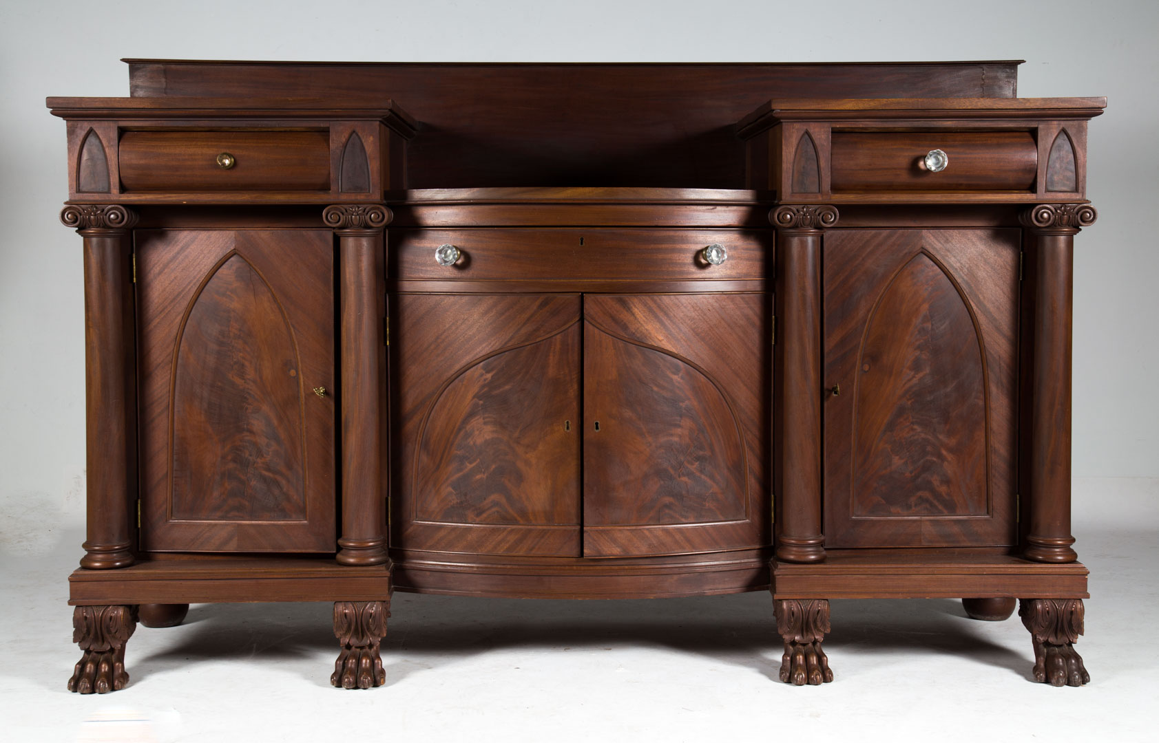 Appraisal: Classical Revival carved mahogany sideboard late th early th century