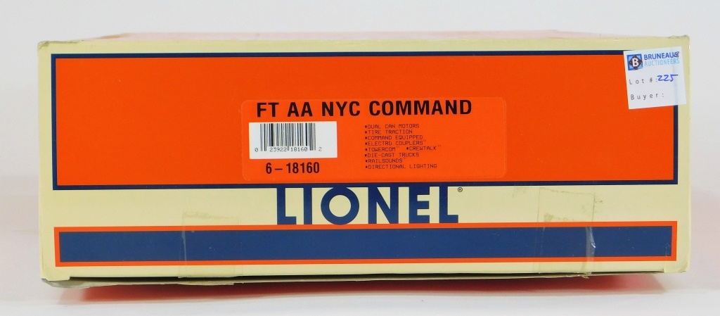 Appraisal: LIONEL FT AA NYC COMMAND O ELECTRIC TRAIN MODEL United