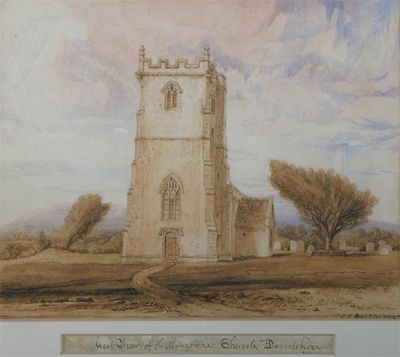 Appraisal: John Chessell Buckler - West View of Shillingston Church Dorset