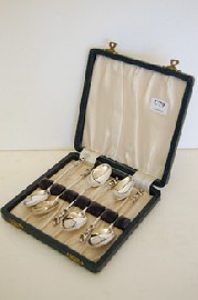 Appraisal: SIX BOXED VICTORIAN STERLING SILVER APOSTLE SPOONS