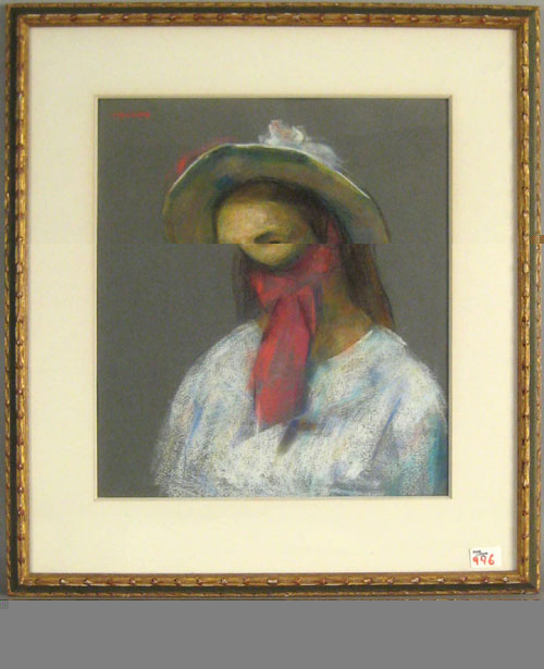 Appraisal: Thomas Strickland American - pastel portrait signed upper left x