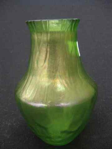 Appraisal: Loetz Art Glass Vase iridescent green textured '' excellent