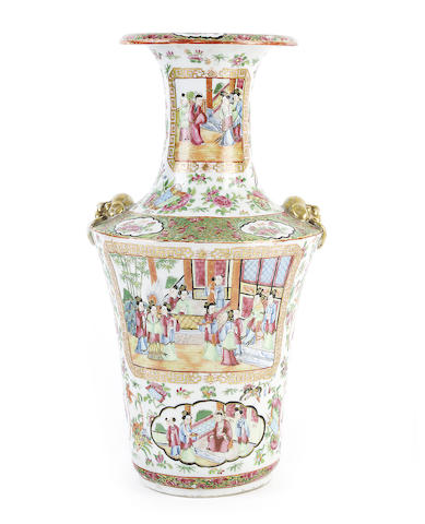 Appraisal: A Chinese export famille rose vase th century Of tapering