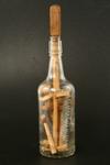 Appraisal: BOTTLE WHIMSY - Bottle with anti-Japan wood whimsy center There