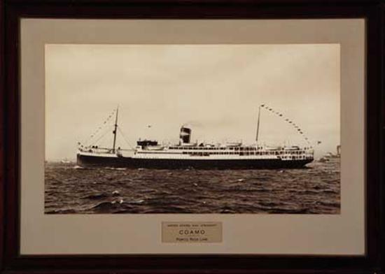 Appraisal: PORTO RICO LINE Coamo United States Mail Steamship - Coamo