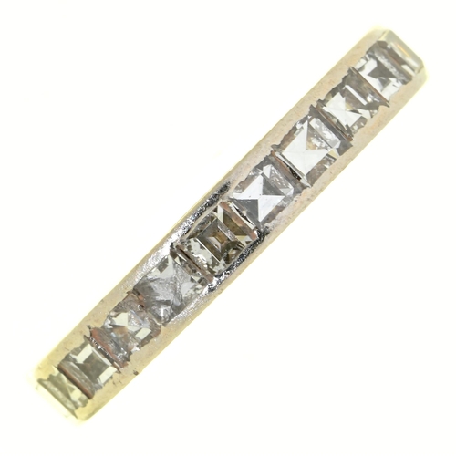 Appraisal: A diamond eternity ring platinum coloured metal mount g size