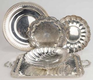 Appraisal: Five Silver various forms decoration and markers - in to