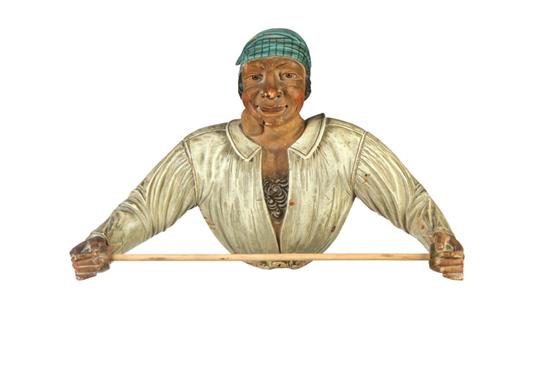 Appraisal: HANGING TRADE FIGURE Probably American late th-early th century pine