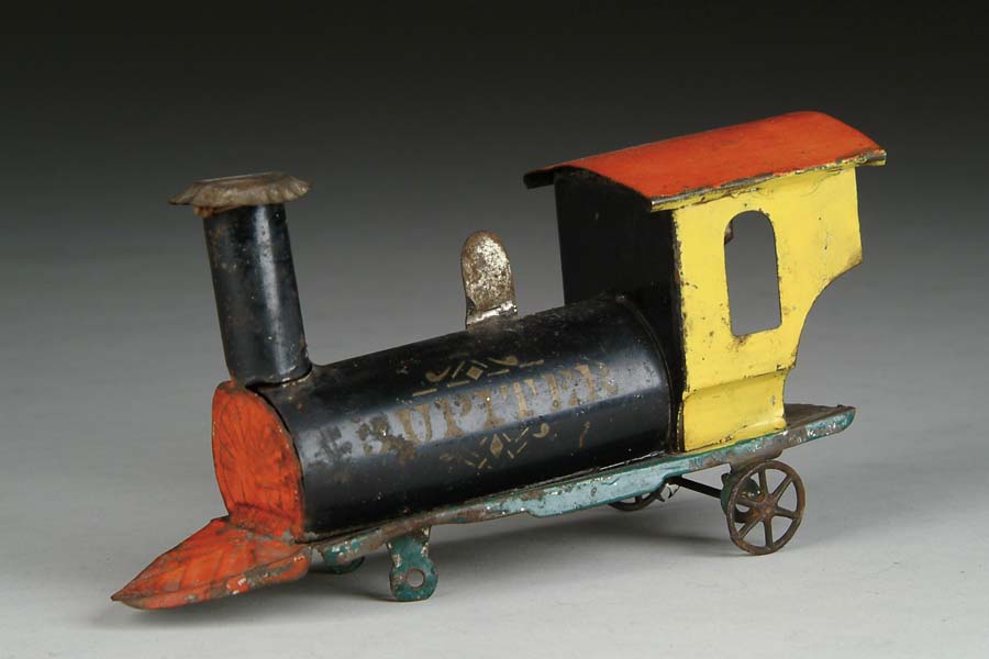 Appraisal: AMERICAN TIN TRAIN ENGINE JUPITER A charming early American tin