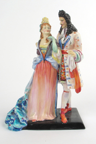 Appraisal: A ROYAL DOULTON PORCELAIN FIGURAL GROUP Promenade HN of a