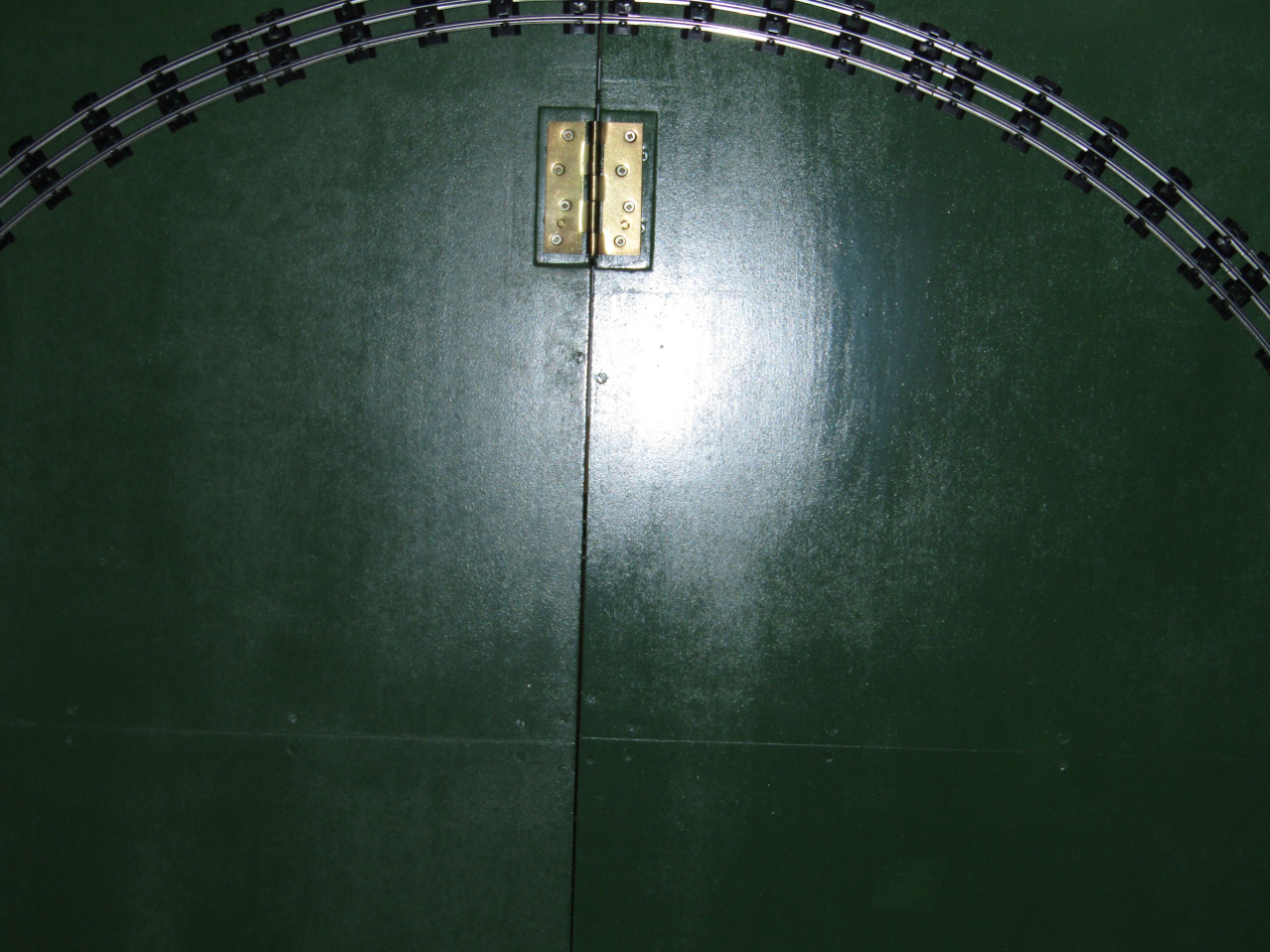 Appraisal: A circular gauge track layout green board mounted