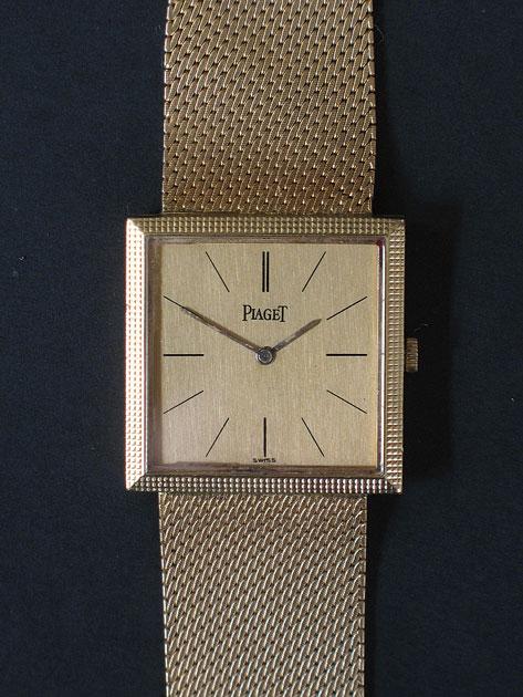 Appraisal: A GENTLEMAN'S PIAGET YELLOW GOLD WRISTWATCH of Art Deco design