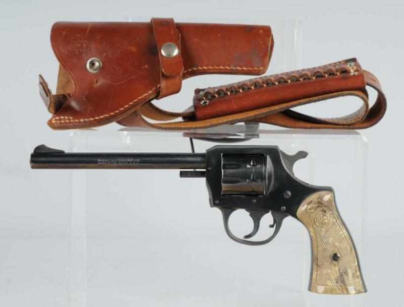 Appraisal: H R Model w Leather Holster Description cal Boar needs