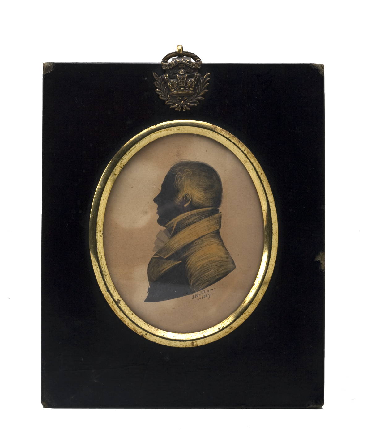 Appraisal: MINIATURE PROFILE PORTRAIT OF JAMES EVANS OF TUTSHILL LODGE CHEPSTOW