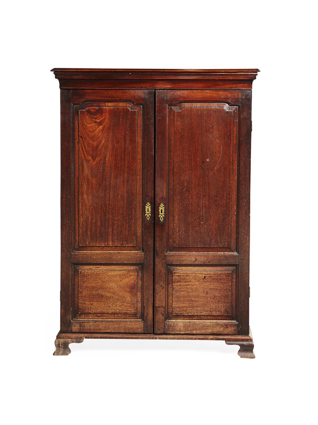 Appraisal: GEORGE III MAHOGANY SIDE CABINET TH CENTURY AND LATER the