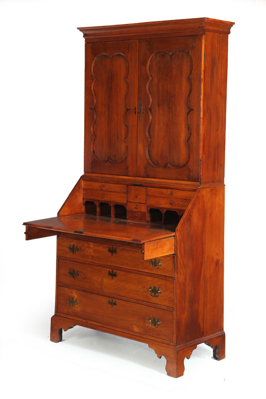 Appraisal: FEDERAL SECRETARY American late th-early th century maple and pine