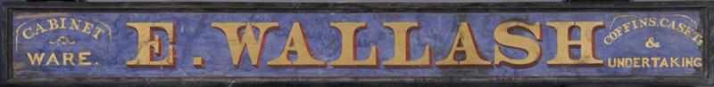 Appraisal: AMERICAN PAINTED WOOD TRADE SIGN TH C The oblong blue-painted