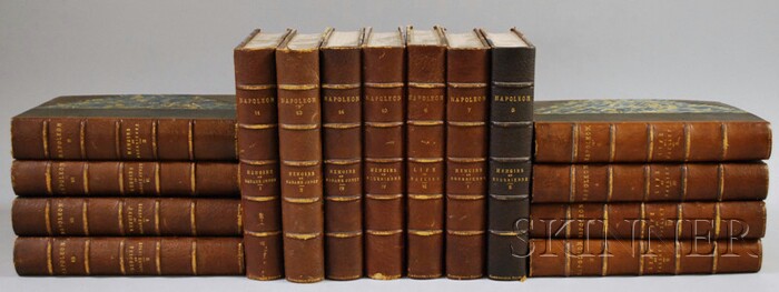 Appraisal: Set of Fifteen Morocco-bound Volumes Related to Napoleon uniformly bound