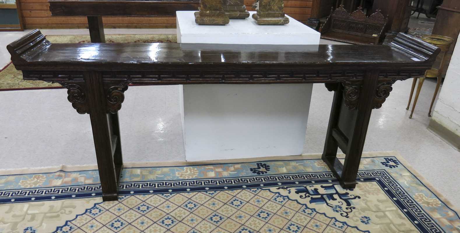 Appraisal: EXTRA LONG MING STYLE ALTAR TABLE Chinese th century elements