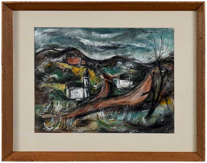 Appraisal: Yasuo Kuniyoshi New York California Japan - Landscape signed upper