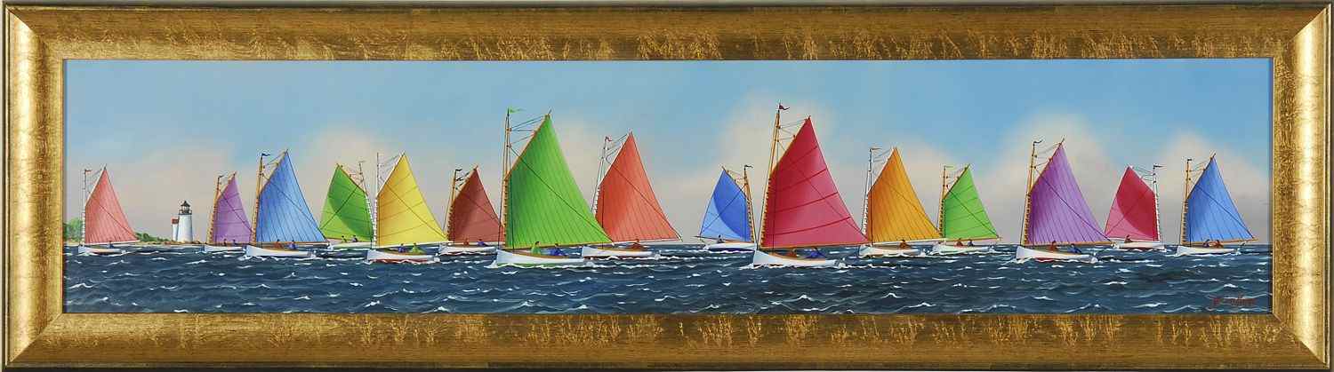 Appraisal: JEROME HOWESAmerican b The Rainbow Fleet Signed lower right Jerome