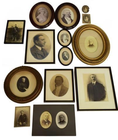 Appraisal: lot Collection of antique to vintage portrait photographs and prints