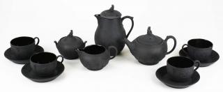 Appraisal: pc Wedgwood black basalt pottery tea set incl four cups