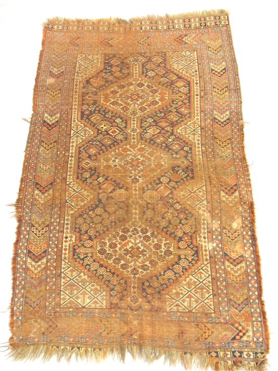 Appraisal: Antique Persian Shiraz some wear ends and edges frayed glue