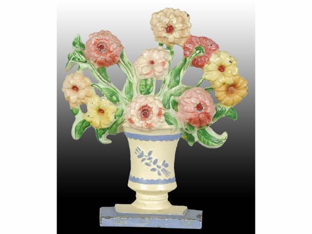 Appraisal: Zinnias Flower Hubley Cast Iron Doorstop Description Made by Hubley