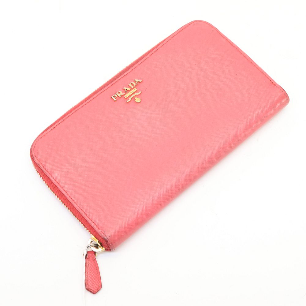 Appraisal: Prada - Saffiano Leather Continental Wallet Pink coral Prada wallet