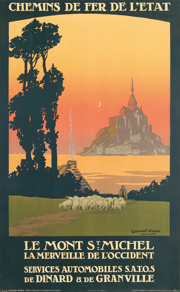 Appraisal: LEON CONSTANT-DUVAL - LE MONT ST MICHEL Circa x inches