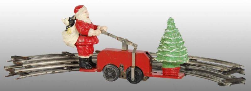 Appraisal: Lionel Mickey Mouse Santa Wind-Up Handcar Toy Description Marked on