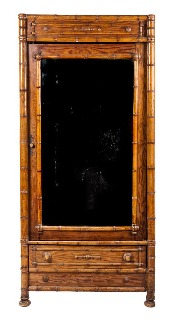 Appraisal: Sale Lot A Victorian Simulated Bamboo Armoire late th century