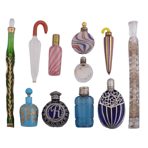 Appraisal: Eleven English French Bohemian and Venetian glass scent bottles th