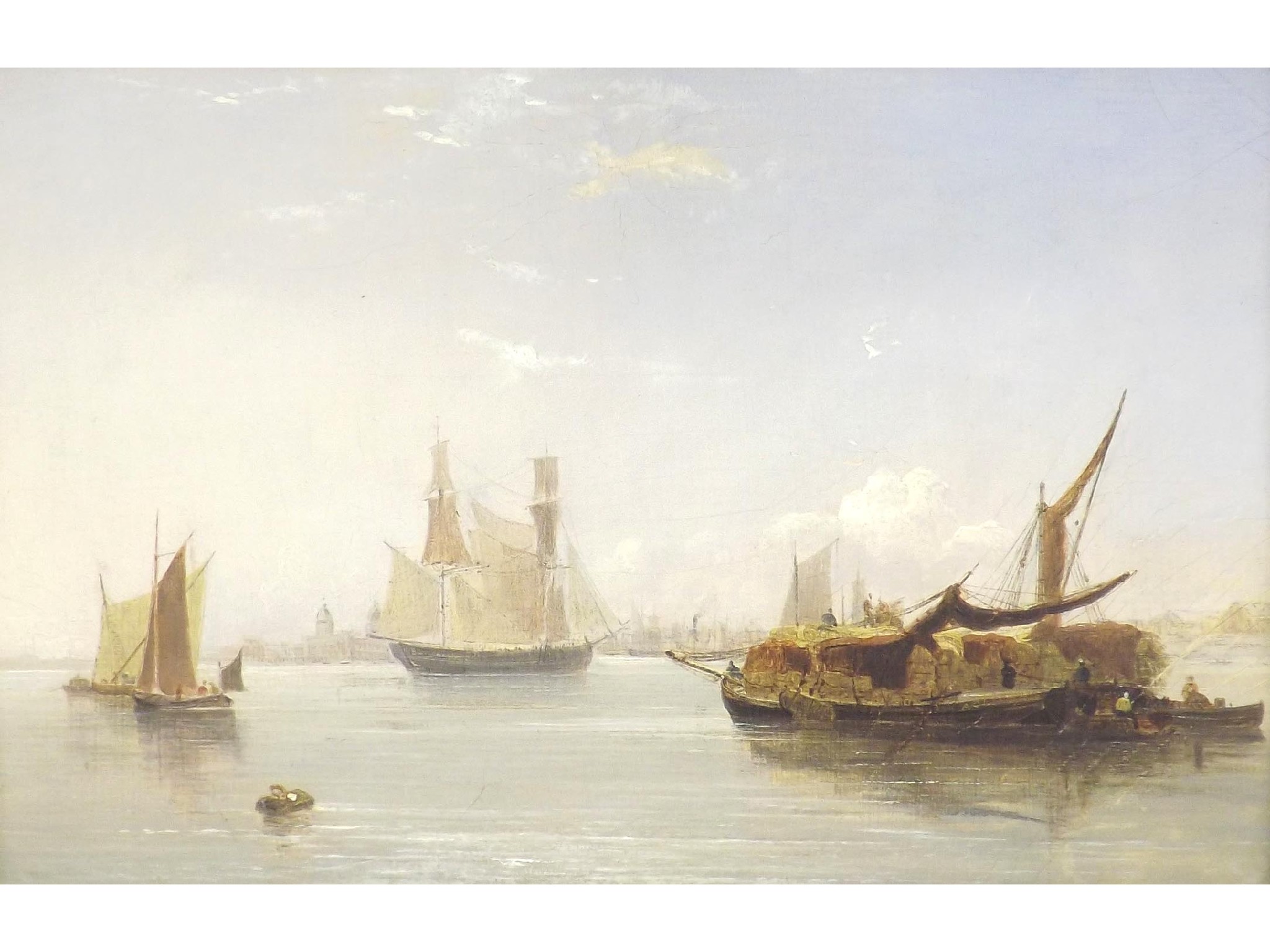 Appraisal: Alfred Clint - - 'Hay Barges near Greenwich' inscribed on