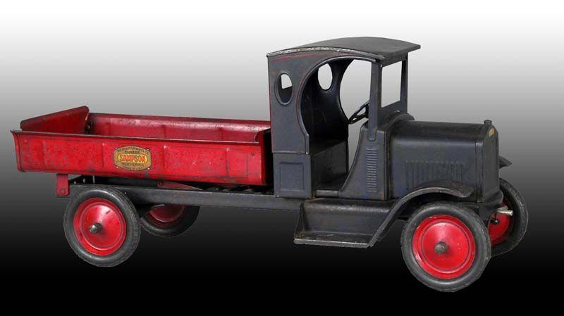 Appraisal: Pressed Steel Gendron ''Sampson'' Dump Truck Toy Description '' L