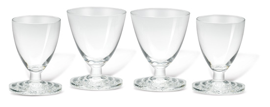 Appraisal: FRENCH LINE Normandie Pair of Lalique crystal stemware from the