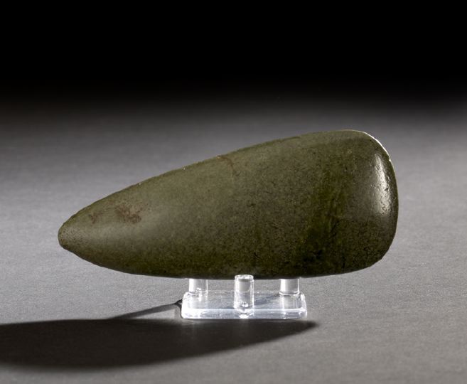 Appraisal: Kiwai Island Papua New Guinea Jade Axe Head the well-shaped