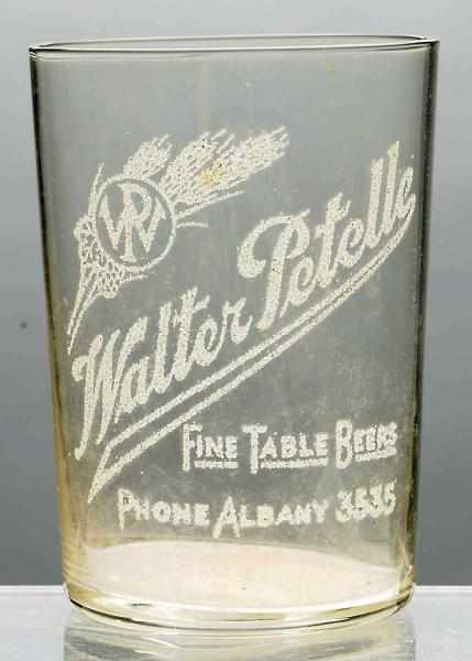 Appraisal: Walter Petelle Acid-Etched Beer Glass Fine Table Beer Raised pebble